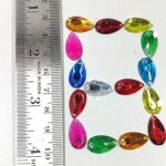 Drop Flatback Two Holes Sew-On Rhinestone Crystals Acrylic Beads,Kundan Stone with Hole for Sewing Modal Jewellery Making Embroidery and Craft Work ( DROP/9X16/960PC)