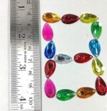 Drop Flatback Two Holes Sew-On Rhinestone Crystals Acrylic Beads,Kundan Stone with Hole for Sewing Modal Jewellery Making Embroidery and Craft Work ( DROP/9X16/960PC)