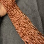 LeCraft Royal Premium Copper Metallic Rice /Wheat Beads(3mm)(80Beads x 15Lines per bunch)(5Bunch)