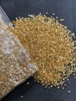 Lecraft Royal Premium Golden Cutdana – Faceted Glass Cut Beads (Karthana) for Aari ; Zardosi Embroidery(11/0) - Image 2