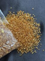 Lecraft Royal Premium Golden Cutdana – Faceted Glass Cut Beads (Karthana) for Aari ; Zardosi Embroidery(11/0) - Image 2