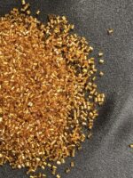 Lecraft Royal Premium Golden Cutdana – Faceted Glass Cut Beads (Karthana) for Aari ; Zardosi Embroidery(11/0) - Image 3