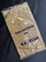 Lecraft Royal Premium Golden Cutdana – Faceted Glass Cut Beads (Karthana) for Aari ; Zardosi Embroidery(Size-14/0)