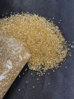 Lecraft Royal Premium Golden Cutdana – Faceted Glass Cut Beads (Karthana) for Aari ; Zardosi Embroidery(Size-14/0) - Image 2