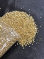 Lecraft Royal Premium Golden Cutdana – Faceted Glass Cut Beads (Karthana) for Aari ; Zardosi Embroidery(Size-14/0) - Image 2