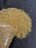 Lecraft Royal Premium Golden Cutdana – Faceted Glass Cut Beads (Karthana) for Aari ; Zardosi Embroidery(Size-14/0) - Image 2