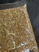 Lecraft Royal Premium Golden Cutdana – Faceted Glass Cut Beads (Karthana) for Aari ; Zardosi Embroidery(Size-14/0) - Image 4