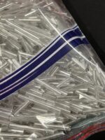 LeCraft Royal Premium Silver Glass Tube Beads(25mm) - Image 4