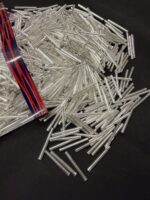 LeCraft Royal Premium Silver Glass Tube Beads(25mm) - Image 2