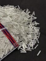 LeCraft Royal Premium Silver Glass Tube Beads(18mm) - Image 2