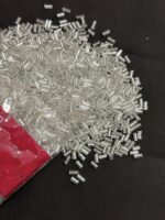 LeCraft Royal Premium Silver Glass Tube Beads(6mm) - Image 2