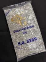 LeCraft Royal Premium Silver Glass Tube Beads(6mm)