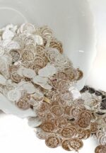 Silver-Plated Deity lakshmi Coins for Traditional Malas and Boutique Crafts(14mm)