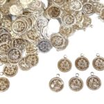 Silver-Plated Deity lakshmi Coins for Traditional Malas and Boutique Crafts(10mm)