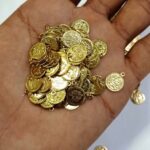 Traditional Gold Lakshmi Coin Pendants for Jewelry and Aari Work(10mm)