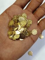 Traditional Gold Lakshmi Coin Pendants for Jewelry and Aari Work(10mm)