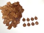 Copper-Finish Hindu Deity Decorative lakshmi Coins for Aari Work and Crafts(10mm)