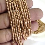 LeCraft Royal Premium Gold Metallic Drop Beads(3mm)(80Beads x 15Lines per bunch)
