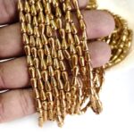 LeCraft Royal Premium Gold Metallic Drop Beads(4mm)(80beads x 15Lines per bunch)