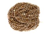 LeCraft Royal Premium Metallic Half Beads - 4mm Faceted Gold for Aari Work & Embroidery(100Beads x 12Lines per bunch (5Bunch) - Image 2
