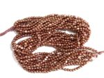 LeCraft Royal Premium Metallic Half Beads - 3mm Faceted Copper for Aari Work & Embroidery(100Beads x 12Lines per bunch) - Image 3