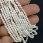 Lecraft Royal Premium White Round Pearl Beads (2.5mm)(100Beads x 12Lines per bunch)(5bunch)