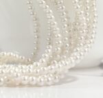 Lecraft Royal Premium White Round Pearl Beads(4mm)(96Beads x 12Lines per bunch) - Image 2