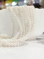 Lecraft Royal Premium White Round Pearl Beads(3mm)(96Beads x 12Lines per bunch) - Image 2