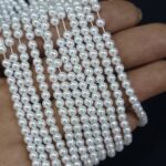 Lecraft Royal Premium White Round Pearl Beads(4mm)(96Beads x 12Lines per bunch)(5Bunch)