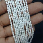 Lecraft Royal Premium Drop Pearl Beads – The Ultimate Embroidery Dangler(3mm)(100Beads x 12Lines per bunch)