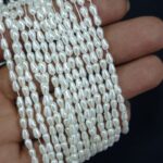 Lecraft Royal Premium Drop Pearl Beads – The Ultimate Embroidery Dangler(4mm)(80Beads x 12Lines per bunch)
