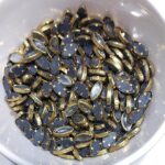 Premium Eye Kundan Stones – White & Champagne Faceted Crystals in Gold-Plated Brass Settings for Aari Embroidery, Bridal Couture, and Jewelry Making(50g)