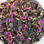 Square Kundan Stones in Gold-Finished Prong Settings (4x4)(50g) - Image 2