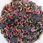 Square Kundan Stones in Gold-Finished Prong Settings (4x4)(50g) - Image 8