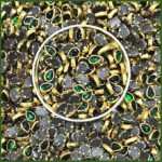 Teardrop Kundan Stones in Gold-Finished Settings (6x8)(50g) - Image 13