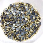 Premium Drop Kundan Stones – White & Champagne Faceted Crystals in Gold-Plated Brass Settings for Aari Embroidery, Bridal Couture, and Jewelry Making(50g) - Image 2