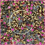 Teardrop Kundan Stones in Gold-Finished Settings (6x8)(50g) - Image 7