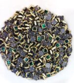 Square Kundan Stones in Gold-Finished Prong Settings (4x4)(50g) - Image 3