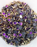 Square Kundan Stones in Gold-Finished Prong Settings (4x4)(50g) - Image 6
