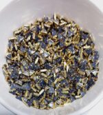 Premium Triangle Kundan Stones – White & Champagne Faceted Crystals in Gold-Plated Brass Settings for Aari Embroidery, Bridal Couture, and Jewelry Making(50g) - Image 3