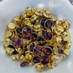 Premium Round Faceted Clip Stones in Gold Claw Setting (12mm)(20Pc) - Image 23
