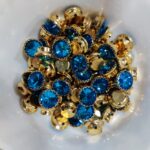 Premium Round Faceted Clip Stones in Gold Claw Setting (12mm)(20Pc) - Image 18