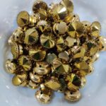 Premium Round Faceted Clip Stones in Gold Claw Setting (12mm)(20Pc) - Image 16