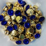 Premium Round Faceted Clip Stones in Gold Claw Setting (12mm)(20Pc) - Image 15