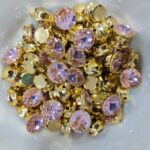 Premium Round Faceted Clip Stones in Gold Claw Setting (12mm)(20Pc) - Image 14
