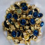 Premium Round Faceted Clip Stones in Gold Claw Setting (12mm)(20Pc) - Image 11