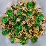 Premium Round Faceted Clip Stones in Gold Claw Setting (12mm)(20Pc) - Image 10