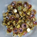 Premium Round Faceted Clip Stones in Gold Claw Setting (12mm)(20Pc) - Image 9