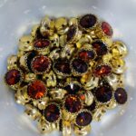 Premium Round Faceted Clip Stones in Gold Claw Setting (12mm)(20Pc) - Image 8