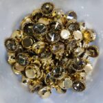 Premium Round Faceted Clip Stones in Gold Claw Setting (12mm)(20Pc) - Image 7